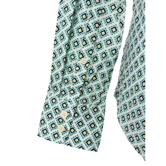 J.Crew “The Perfect Shirt” Vintage Inspired Geometric Print Button-Down Long Sle - Picture 5 of 8